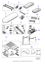 T2H33171 - Jaguar Roof crossbar kit