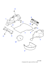 C2Z12251 - Jaguar Trunk side carpet