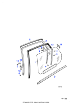 BEC16345 - Jaguar Glass frame/outer cheater plate
