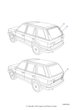AMR2794 - Land Rover Harness tailgate