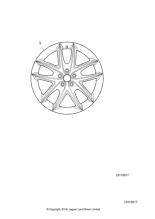 xr853029 - Jaguar Alloy road wheel