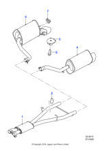 C2Z5072 - Jaguar Exhaust silencer/tail pipe assembly