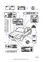 C2S41391 - Jaguar Refrigeration information label