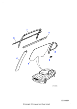 C2C28080 - Jaguar Door waist seal