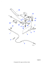 MJA5169AB - Jaguar Handbrake cable adjuster