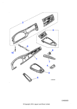XR827780 - Jaguar Console panel veneer