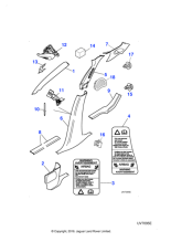 XR814120AGM - Jaguar B/C-post finisher