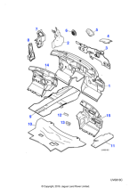 XR829649 - Jaguar Bulkhead insulation