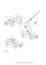 XUJ000020 - Land Rover Mast-aerial roof mounting
