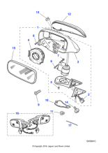 HNA3426AA - Jaguar Mirror backcover