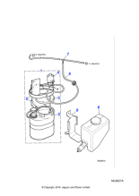 17H8579M - Jaguar Washer tube