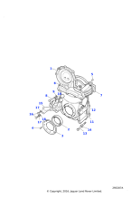 603775 - Land Rover Gasket-front plate to timing chain cover