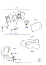CRD500030 - Land Rover Glass - Door Mirror