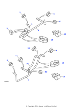 JHC000060 - Land Rover Hose-heater-outlet