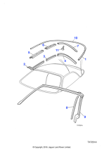 HJB7778AB - Jaguar Hood frame seal