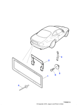 XR831075 - Jaguar Number plate bracket