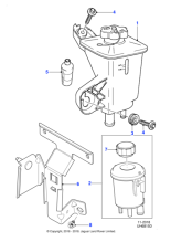 C2D40723 - Jaguar Power steering reservoir and cap