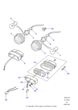 LR048200 - Land Rover Lens & body-stop/tail