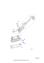 C2C30872 - Jaguar Oil cooler pipe
