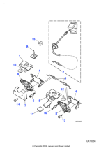 XR825872 - Jaguar Bonnet release cable bracket