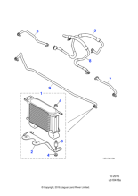 XR857111 - Jaguar Oil cooler pipe