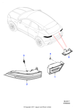 J9C18640 - Jaguar Tail lamp