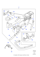 JHB100700 - Land Rover Hose assembly