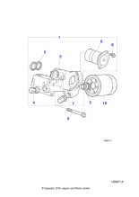 AJ810715 - Jaguar Oil filter head