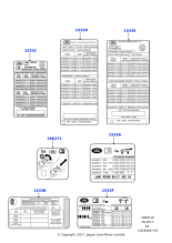 LR083688 - Land Rover Label - Tire Pressure Instruction
