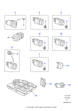 YXJ100170 - Land Rover Blank-facia switch