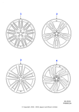 Alloy Wheel - 20" Style 9004, 9 split-spoke, Contrast Diamond Turned finish