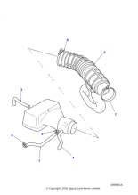 ESR4216 - Land Rover Duct air flow meter to throttle body
