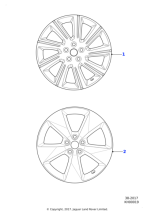 Alloy Wheel - 18" Style 5048, 5 spoke, Gloss Sparkle Silver