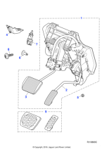 C2P15099 - Jaguar Brake/accelerator pedal-assy