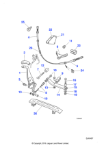 13H9056J - Jaguar Handbrake cable circlip