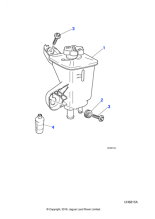 XR81832 - Jaguar Power steering reservoir and cap