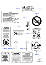 BAC501000 - Land Rover Label - Warning - Airbag