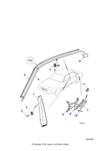 BBC4797 - Jaguar Drip moulding finisher seal
