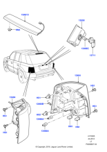 LR015302 - Land Rover Lamp - Stop - High Mounted