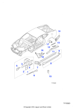 C2N3418 - Jaguar Sill closing panel