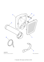 BTR6188 - Land Rover Grille-cold air intake adaptor induction system