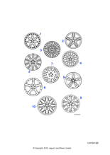 XR857331 - Jaguar Alloy road wheel