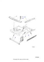 AXX154301 - Jaguar Bonnet hinge platform panel