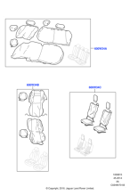 Waterproof Seat Covers - Almond, Third Row 