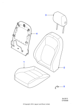 T4N35107LKP - Jaguar Headrest