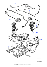 XR854264 - Jaguar Sender and outlet tube assembly