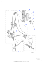 GJA2486ACLFJ - Jaguar Seatbelt slider bezel
