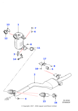 T2H36890 - Jaguar Front pipe and particulate filter