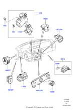 YXB500130 - Land Rover Switch - Ignition