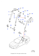 C2D27270AMS - Jaguar Seatbelt
